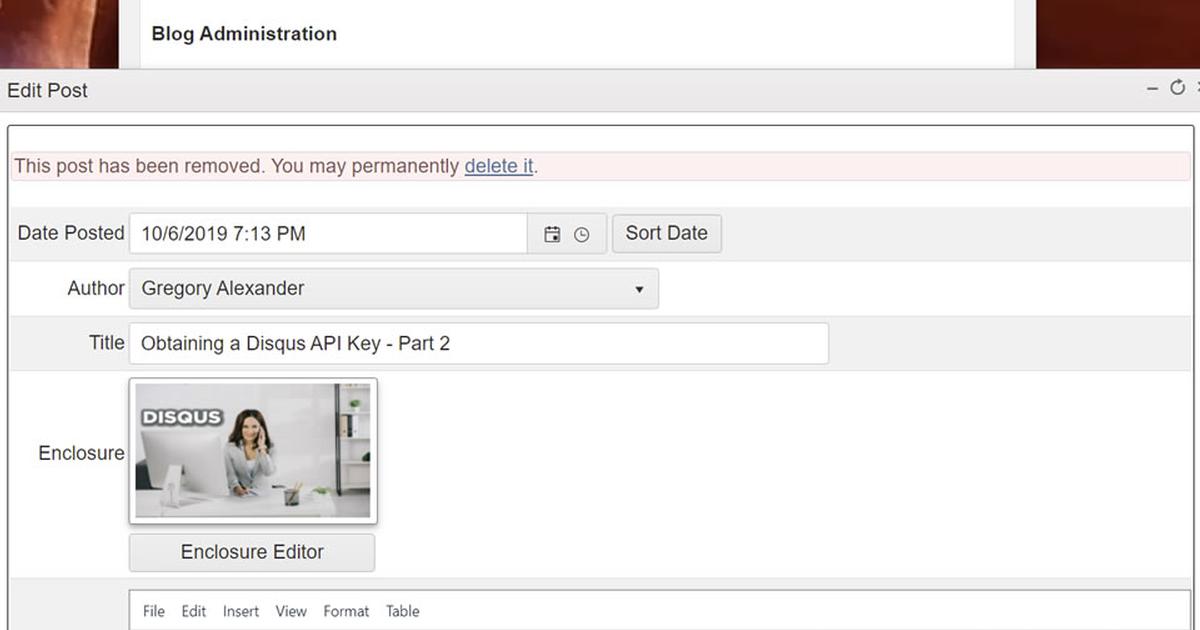 Removing and Deleting a Post